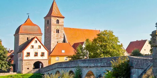 Altstadt Ornbau mit Brücke, Foto: Andreas Hub, Lizenz: TV Fränkisches Seenland