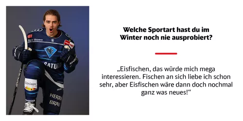 ERC Ingolstadt Spieler mit einem Zitat