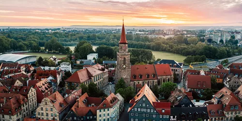 Luftaufnahme auf Stadtbild