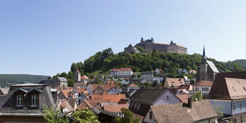 Plassenburg mit Blick auf die Stadt