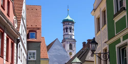 Altstadt und St. Peter und Paul Kirche in Memmingen