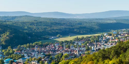 Eine Ansicht auf Bad Kissingen von oben